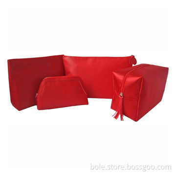 Polyester Cosmetic Bag, Made of PU, Custom Logo and Design Welcomed